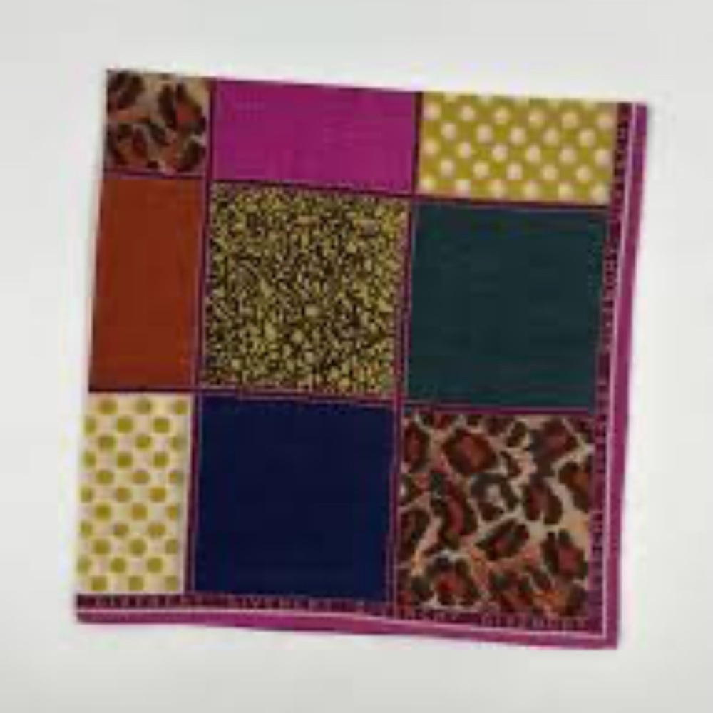 Givenchy Vintage Neck Scarf/Twill Tie Square Patchwork 19 x 19 inches - Picture 1 of 8